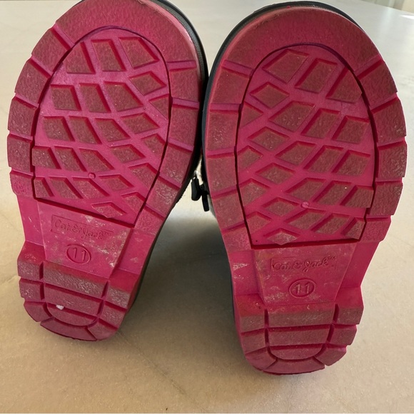 Cat & Jack Valmai Thermolite Winter Boots Gray Pink Girls Size 11 Toddler - Picture 6 of 8